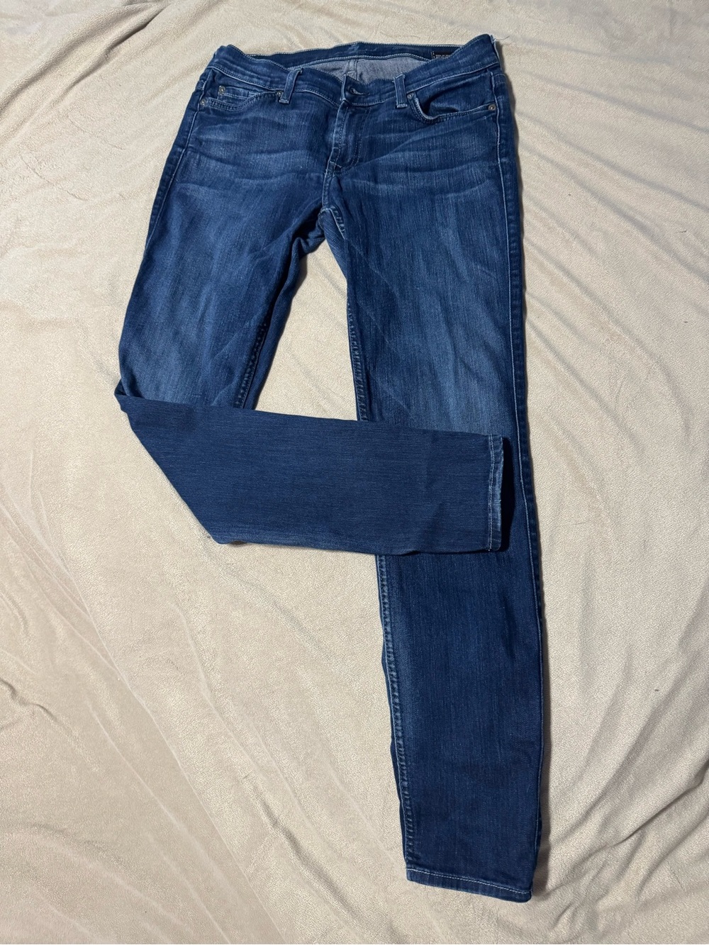 7 For All Mankind Dark Blue Skinny Jeggings